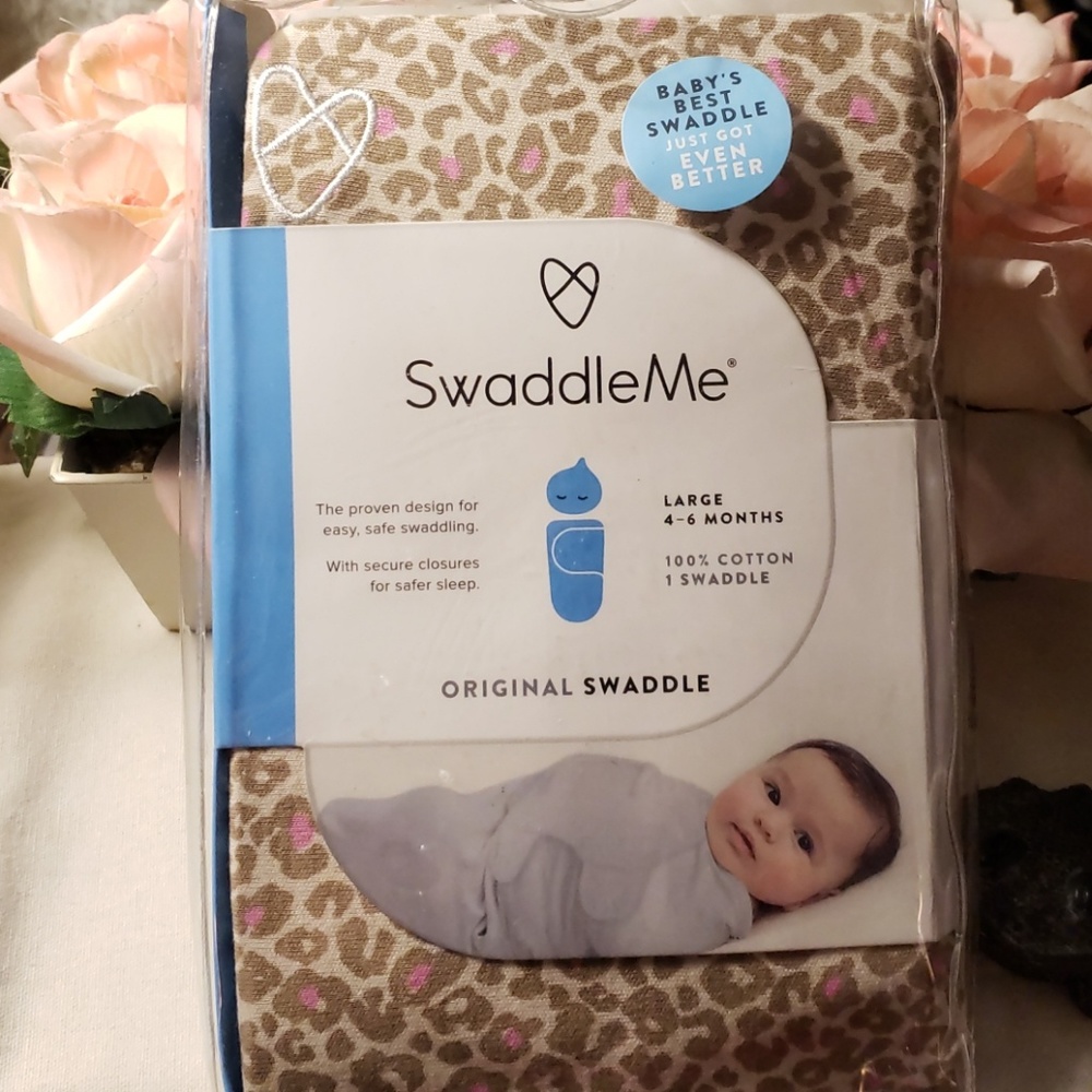 New Swaddle Me size large leopard print new!